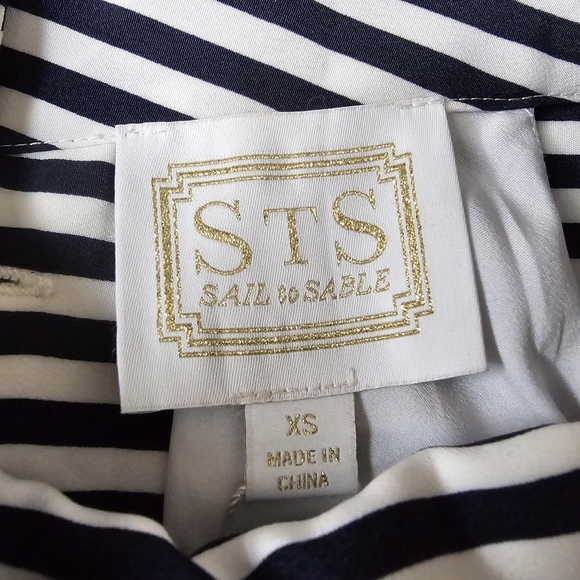 Sail to Sable Striped Sleeveless Top with Colorful Hem, New, Size XS - Picture 8 of 14